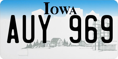 IA license plate AUY969