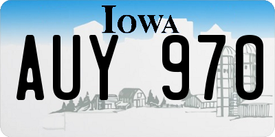 IA license plate AUY970