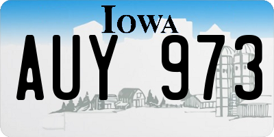 IA license plate AUY973