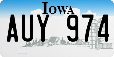 IA license plate AUY974