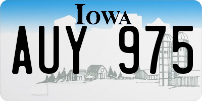 IA license plate AUY975
