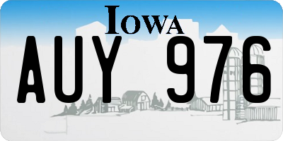IA license plate AUY976
