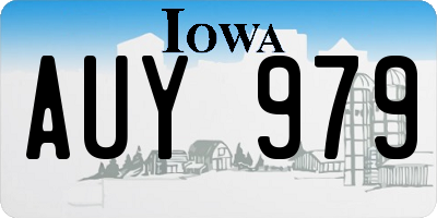 IA license plate AUY979