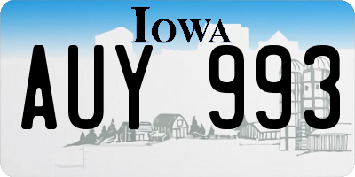 IA license plate AUY993