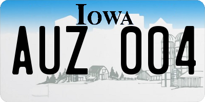 IA license plate AUZ004