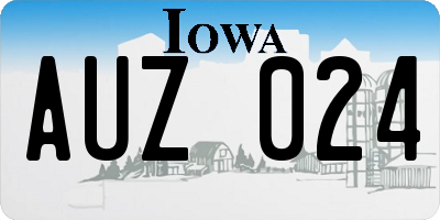 IA license plate AUZ024