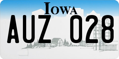 IA license plate AUZ028