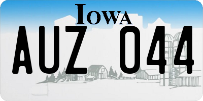 IA license plate AUZ044