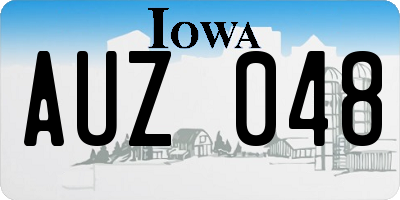 IA license plate AUZ048