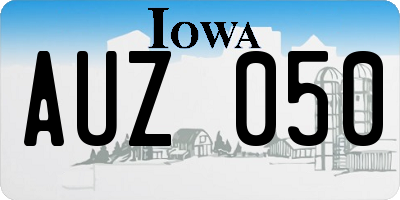 IA license plate AUZ050