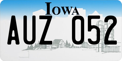 IA license plate AUZ052