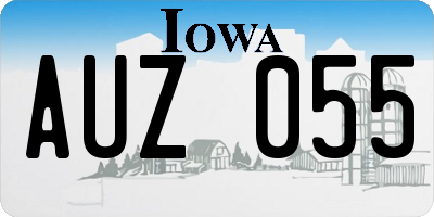 IA license plate AUZ055