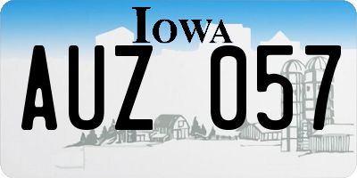 IA license plate AUZ057