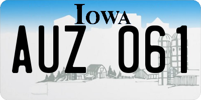 IA license plate AUZ061