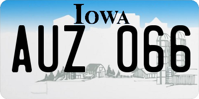 IA license plate AUZ066