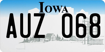 IA license plate AUZ068