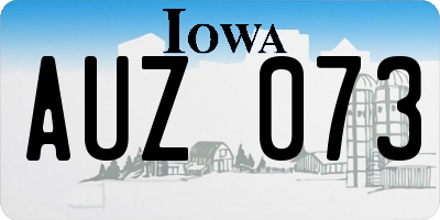 IA license plate AUZ073