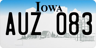 IA license plate AUZ083