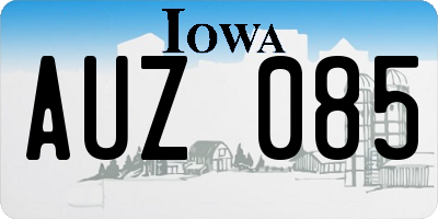 IA license plate AUZ085