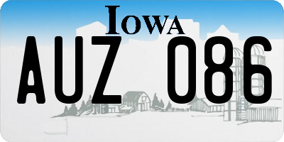 IA license plate AUZ086