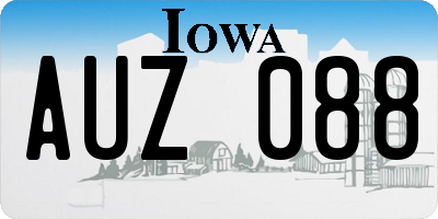 IA license plate AUZ088