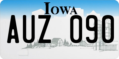 IA license plate AUZ090