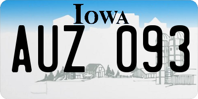 IA license plate AUZ093