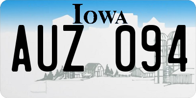 IA license plate AUZ094