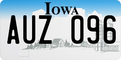 IA license plate AUZ096