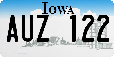 IA license plate AUZ122