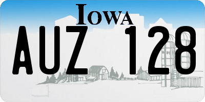 IA license plate AUZ128