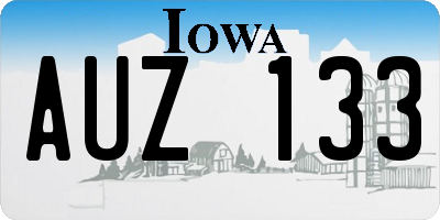 IA license plate AUZ133