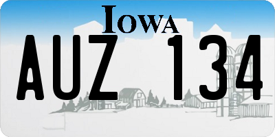 IA license plate AUZ134