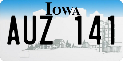 IA license plate AUZ141