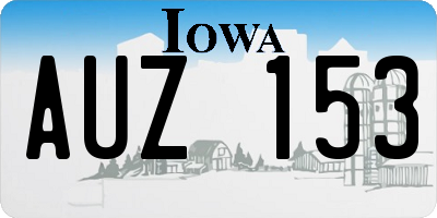 IA license plate AUZ153