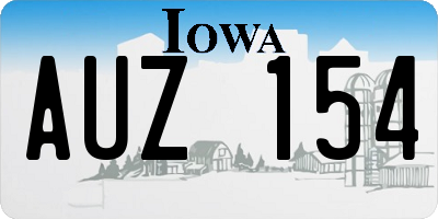 IA license plate AUZ154