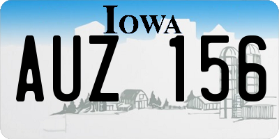 IA license plate AUZ156