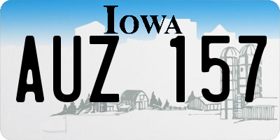 IA license plate AUZ157
