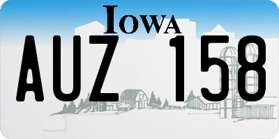 IA license plate AUZ158