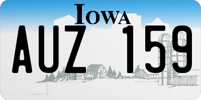 IA license plate AUZ159
