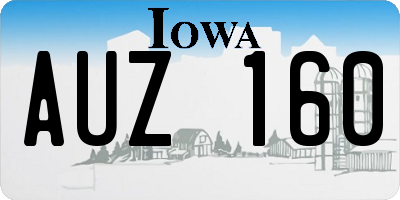 IA license plate AUZ160