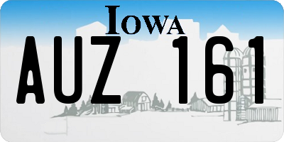 IA license plate AUZ161