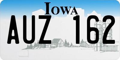 IA license plate AUZ162