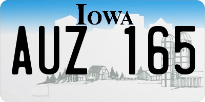 IA license plate AUZ165