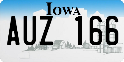 IA license plate AUZ166