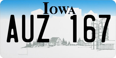 IA license plate AUZ167