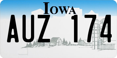 IA license plate AUZ174