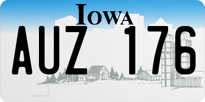 IA license plate AUZ176
