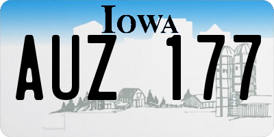 IA license plate AUZ177