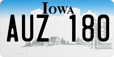 IA license plate AUZ180